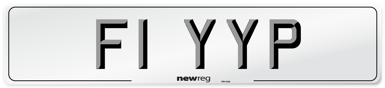 F1 YYP Number Plate from New Reg